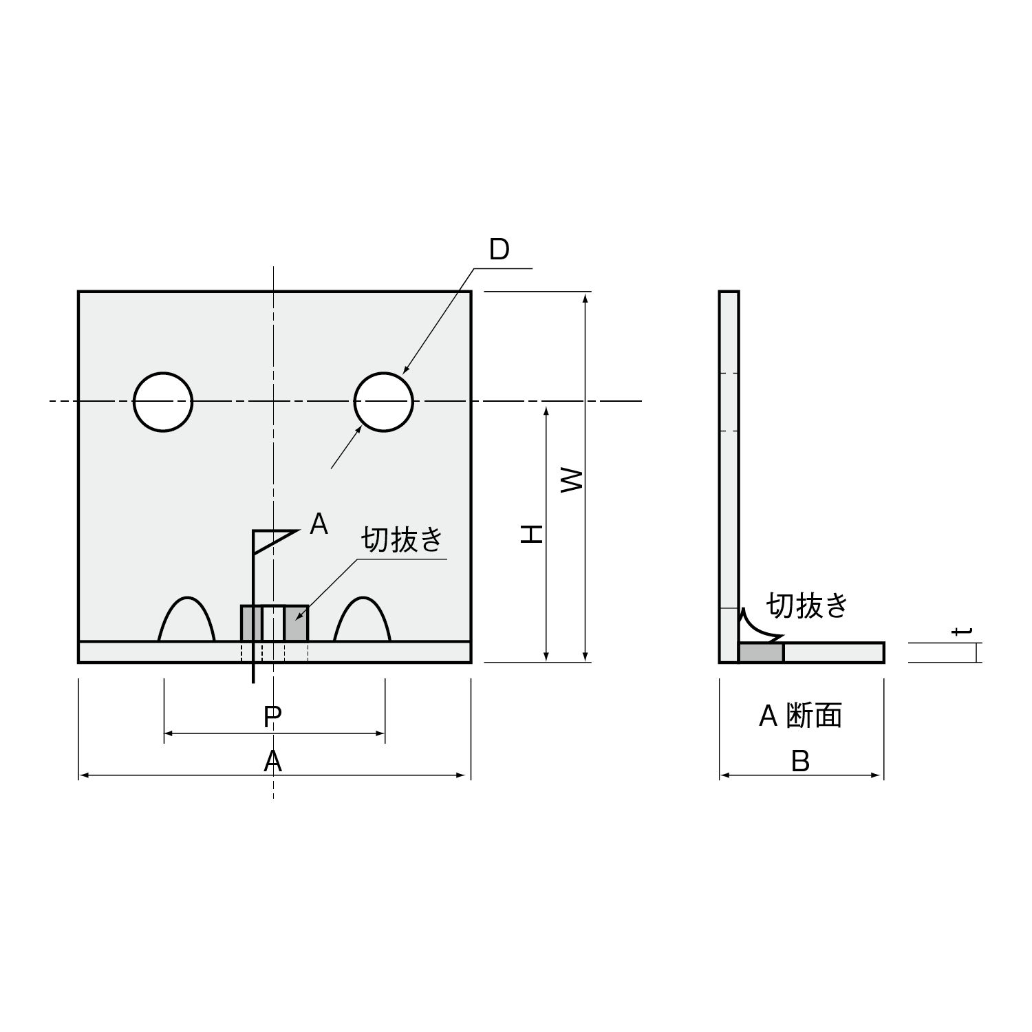 自立フルピース　２ツ穴　当社規格品_thume5