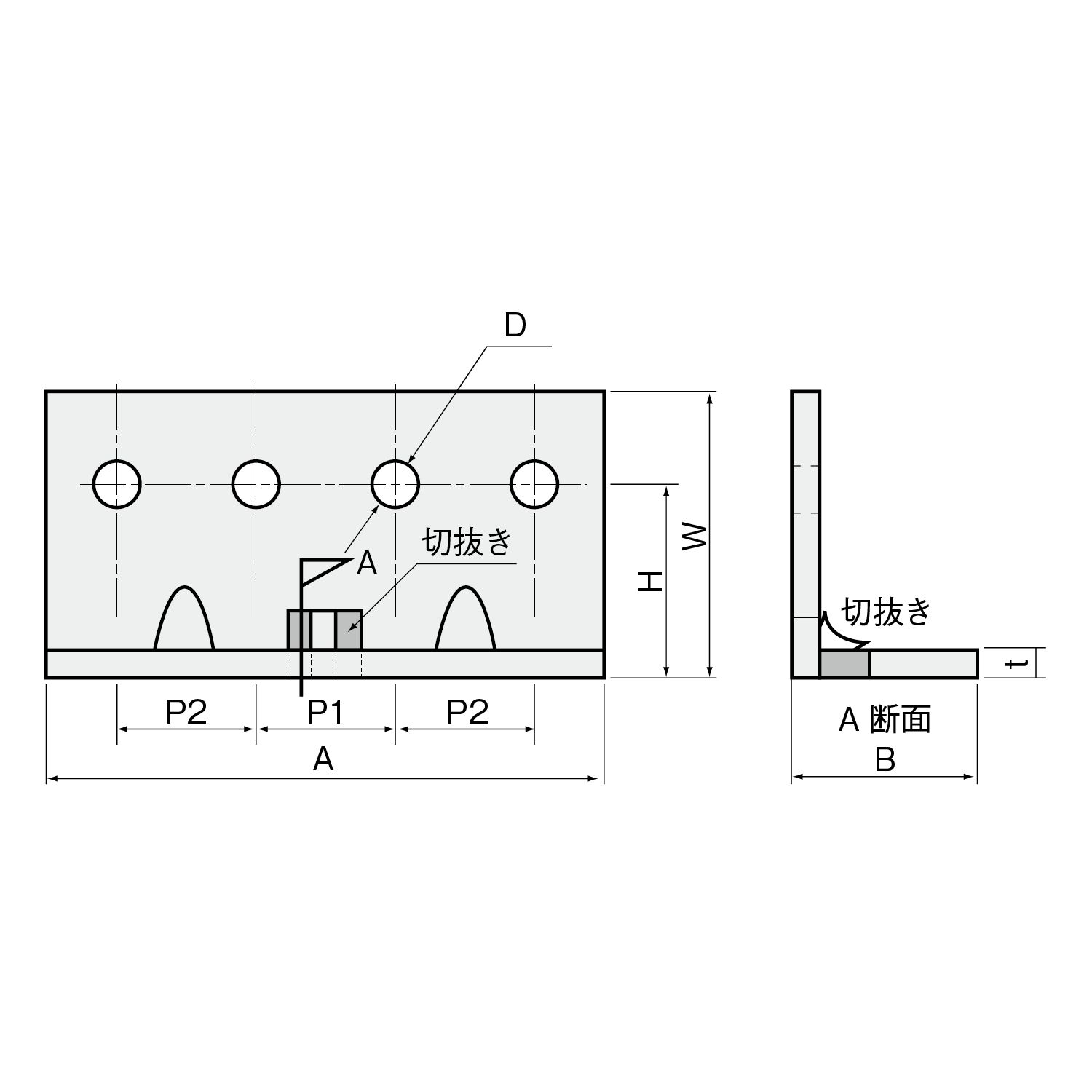 自立フルピース　４ツ穴　当社規格品_thume5