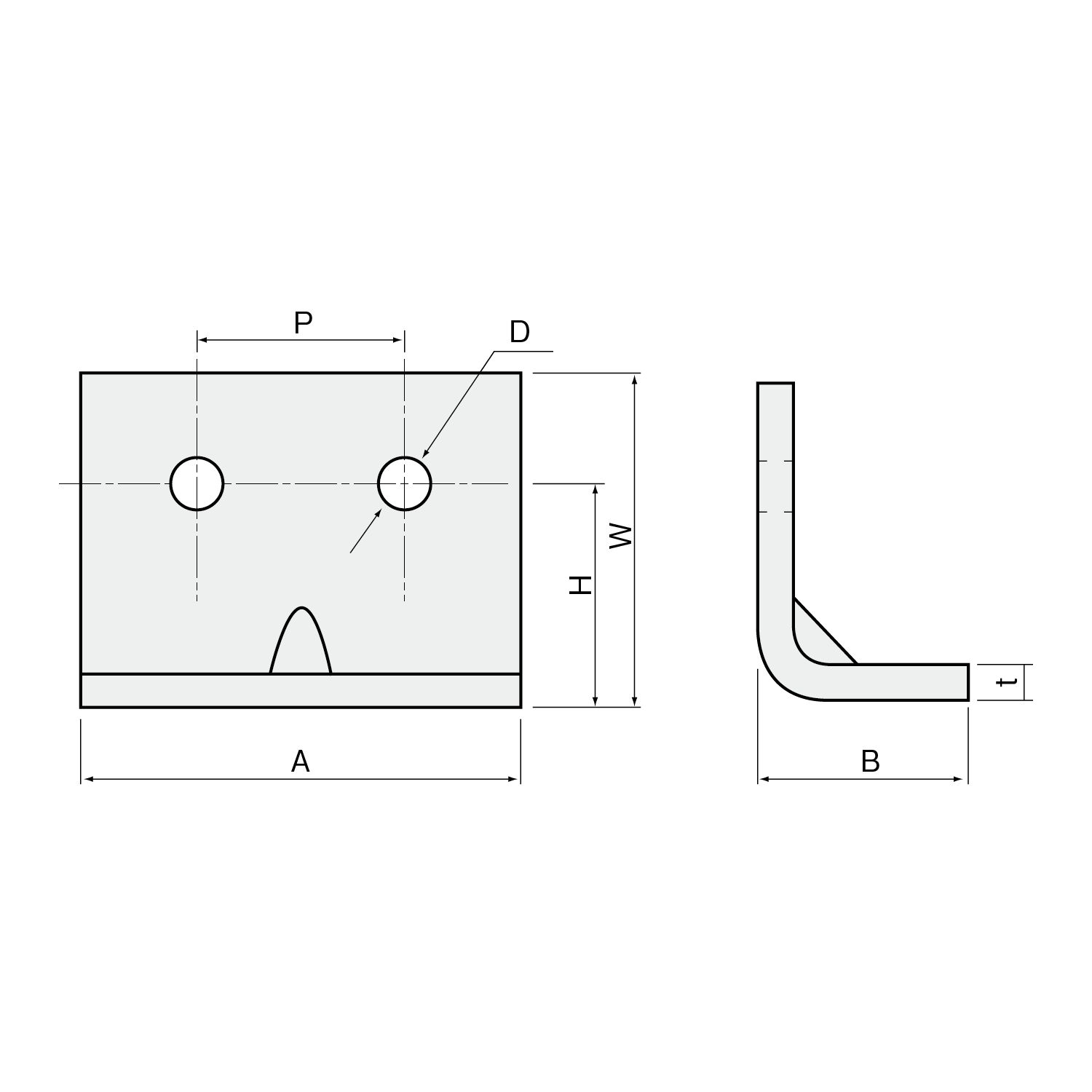 プレス窓用ピース　２ツ穴　当社規格品_thume5