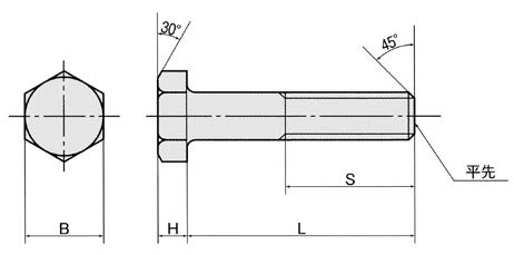 六角ボルト半ネジ　Mネジ（中ボルト）_thume5